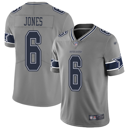 Men Dallas Cowboys Limited Gray Chris Jones #6 Inverted Legend NFL Jersey->women nfl jersey->Women Jersey
